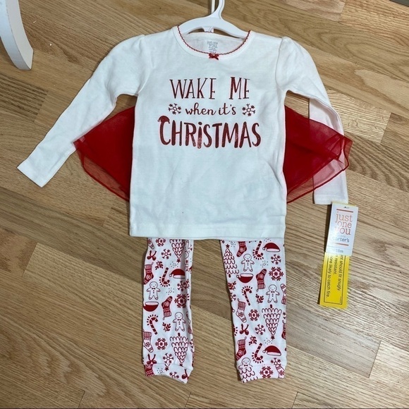 Wake Me When It’s Christmas Pajama Set NWT 18 mos - Picture 1 of 4